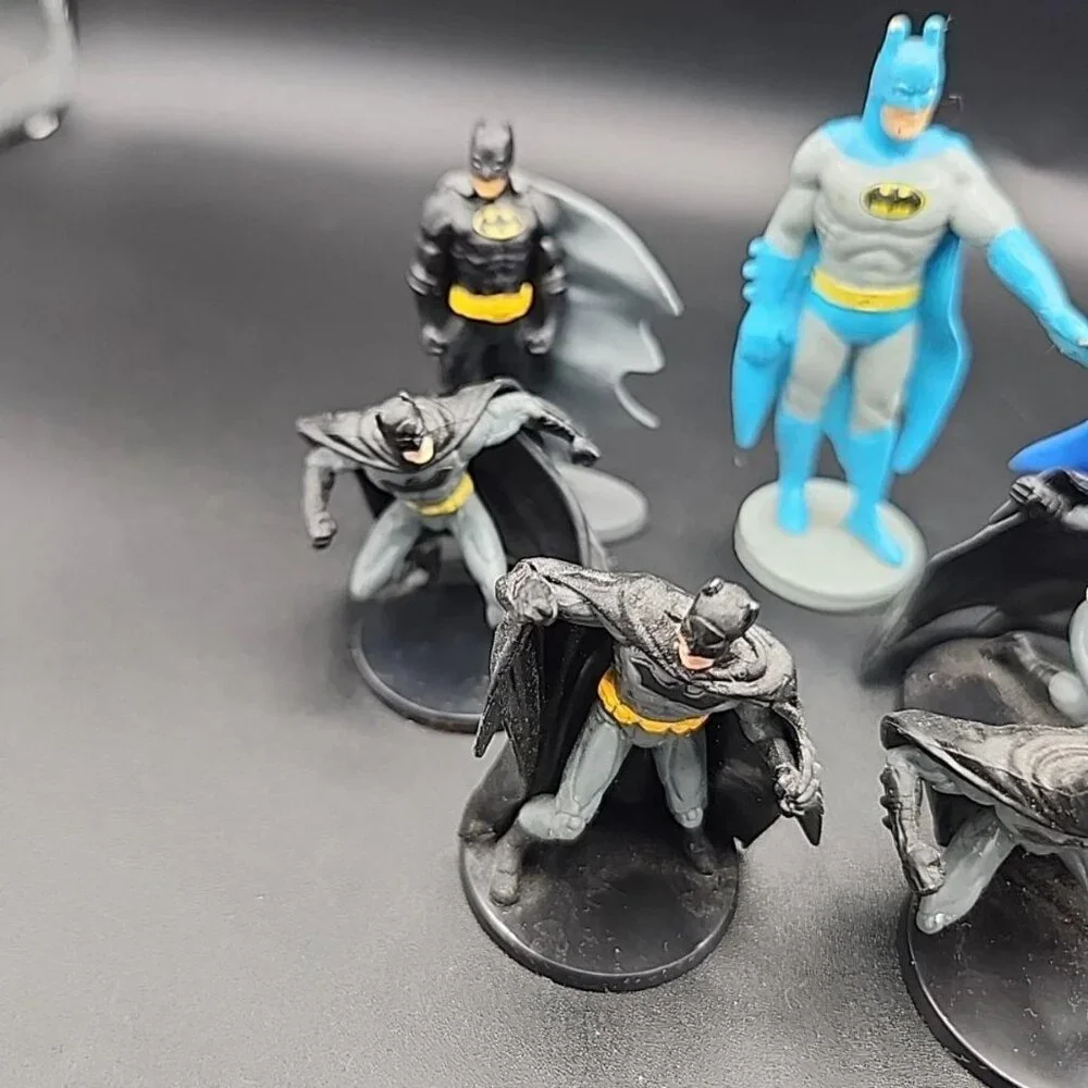 DC Comics Batman Cake Toppers Lot Of (7) 1 Is Vintage 1988 Have Wear See Pics